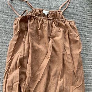 Ozma of California raw silk slip dress